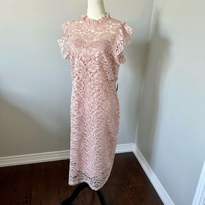 Enfocus Studio Lace Dress- blush pink